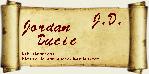 Jordan Dučić vizit kartica